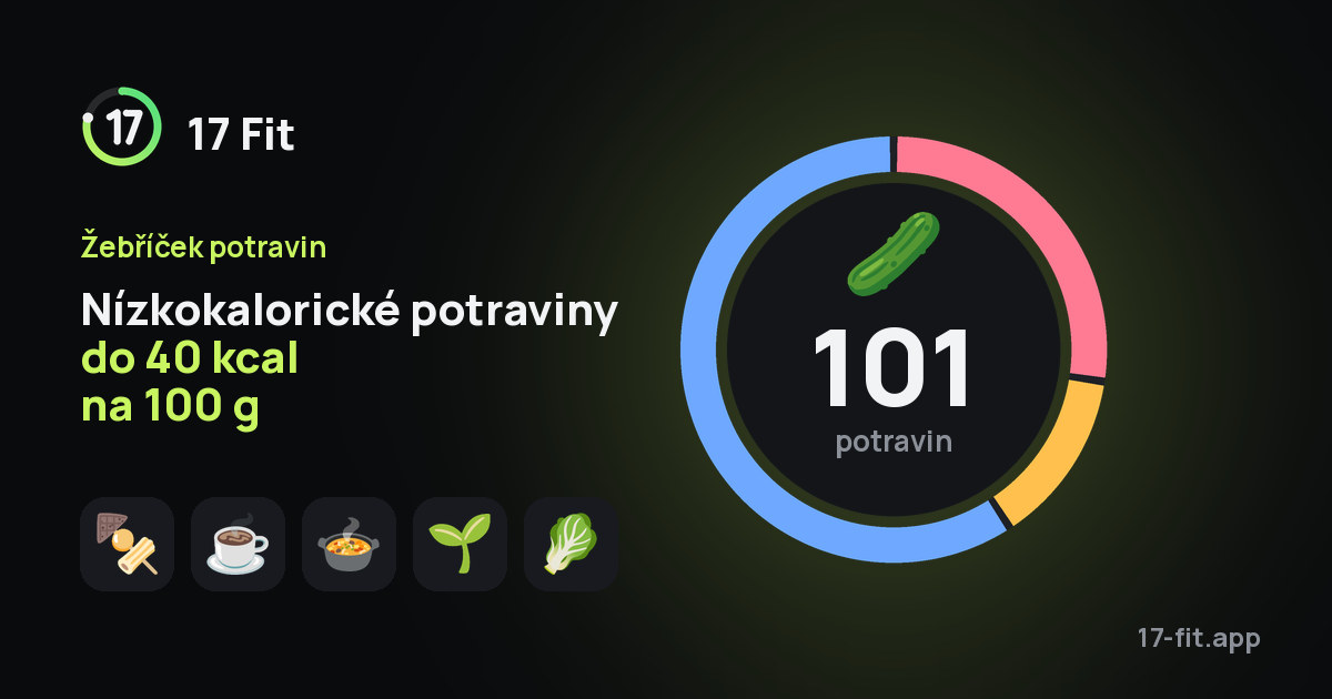 Nízkokalorické potraviny do 40 kcal na 100 g