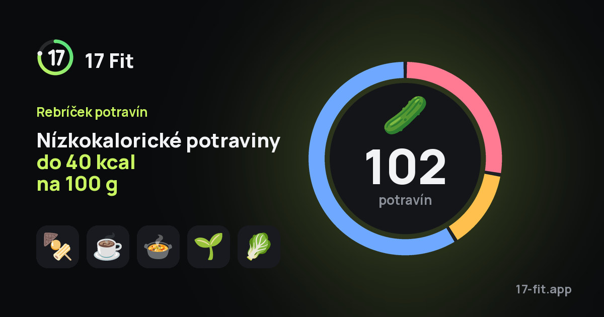 Nízkokalorické potraviny do 40 kcal na 100 g