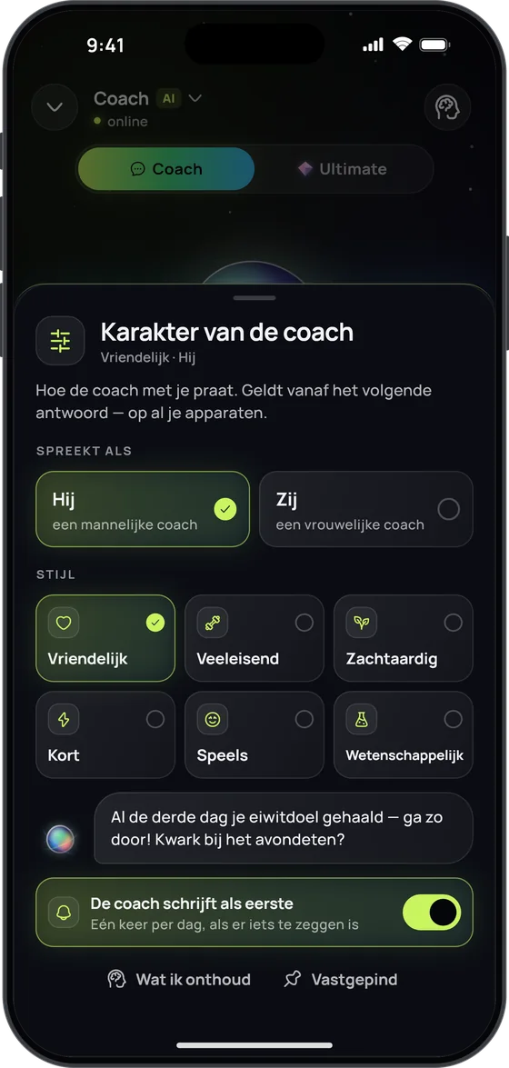 Karakter van de coach: Hij of Zij, zes stijlen en een schakelaar voor ‘De coach schrijft als eerste’